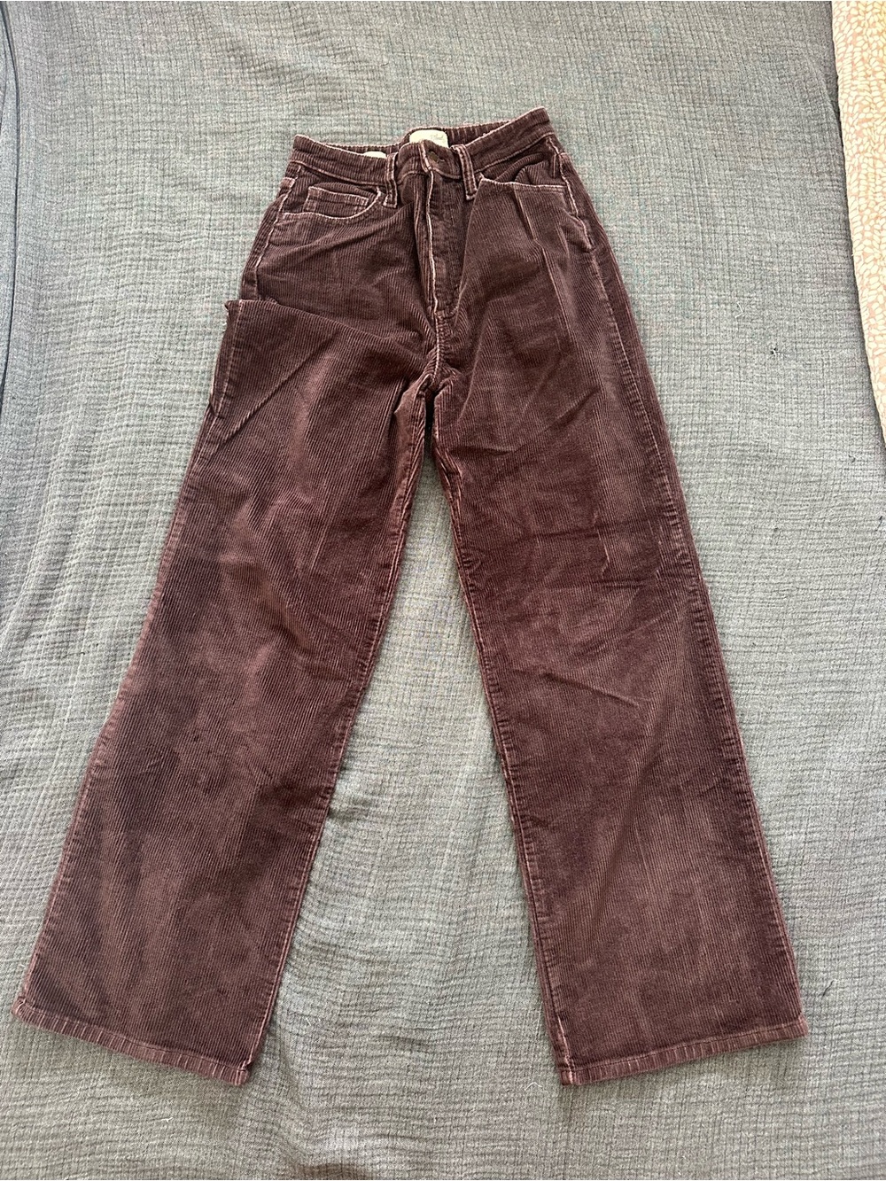 Universal Thread Corduroy High Rise Wide Leg Pants brown plum